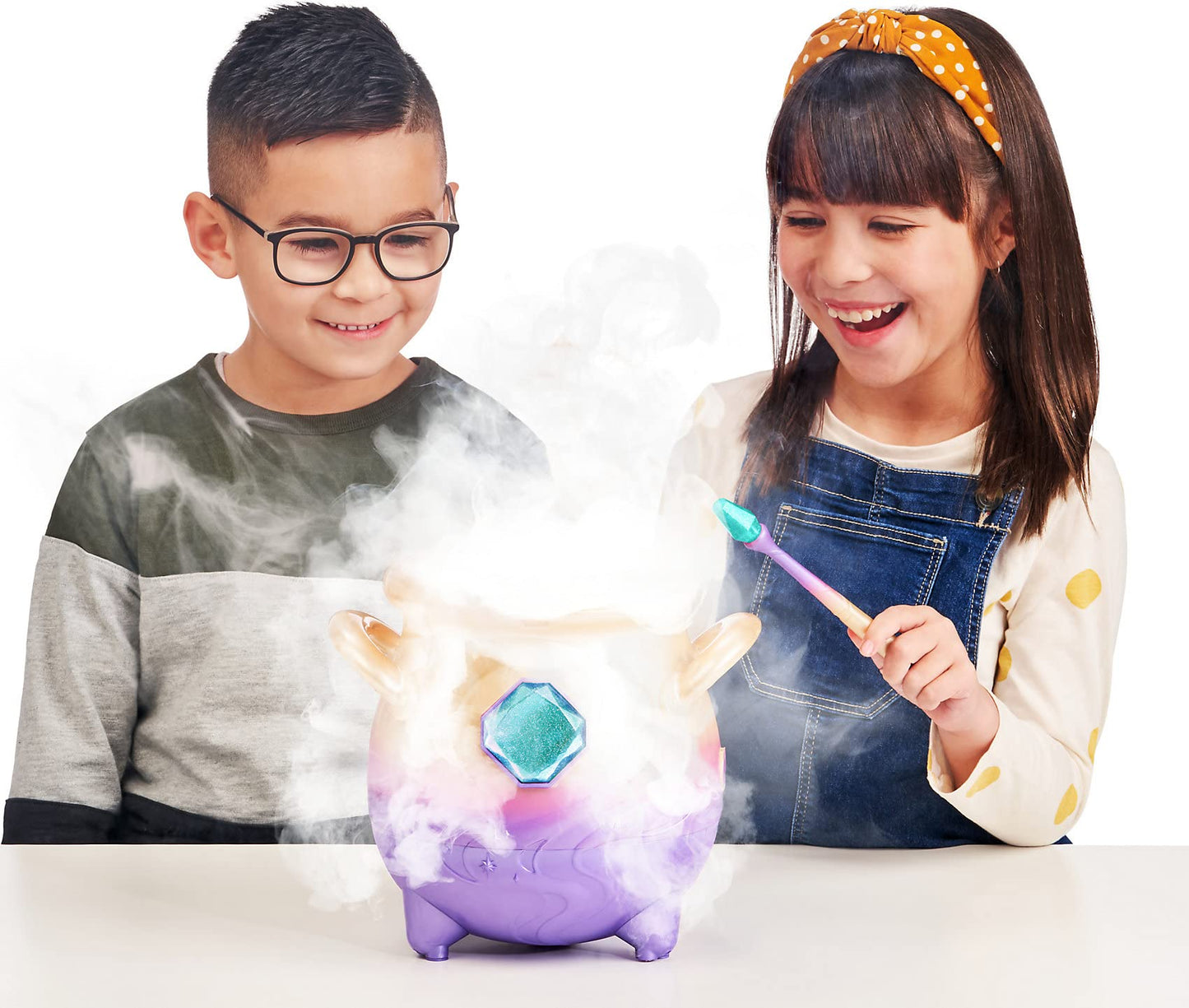Magic Mixies Cream Tea Misting Cauldron — Interactive 8-Inch Blue Plush & 50+ Sounds