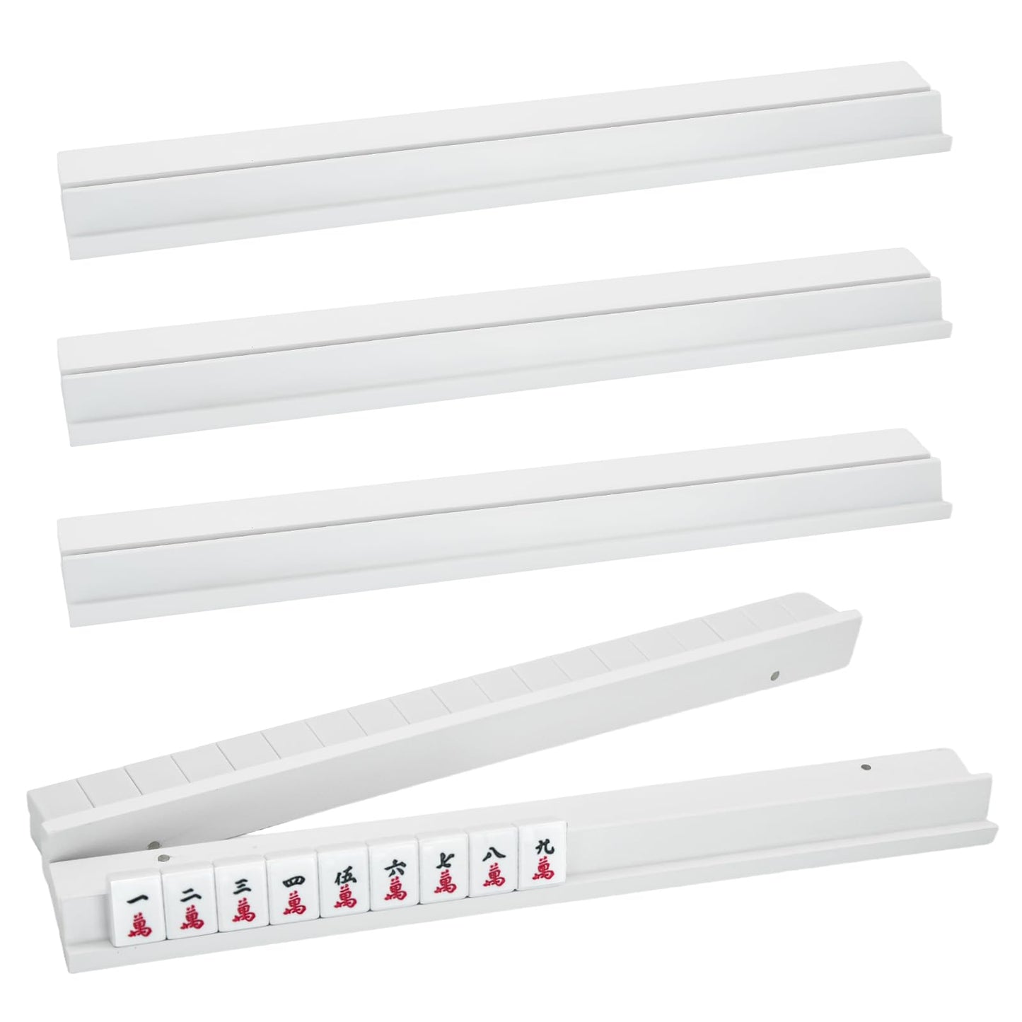 magic sewing machine 4pc wooden Mahjong racks with magnetic pushers