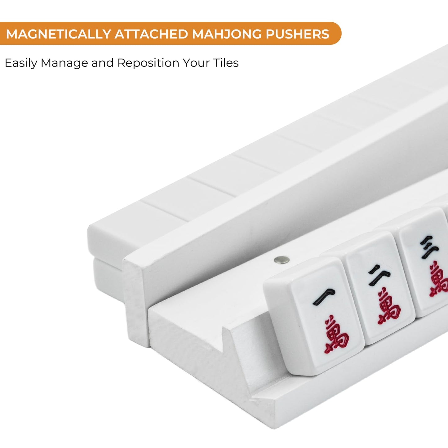 magic sewing machine 4pc wooden Mahjong racks with magnetic pushers