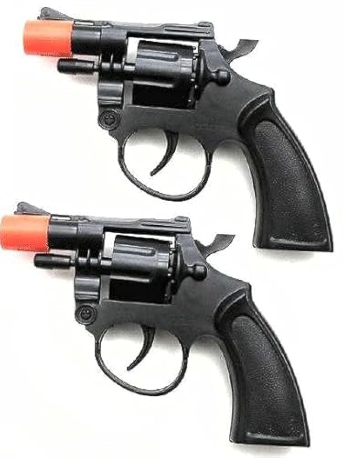 Magic Source Toy Cap Gun Set – Police-Style 38 Super 8-Shot Revolvers (2-Pack)