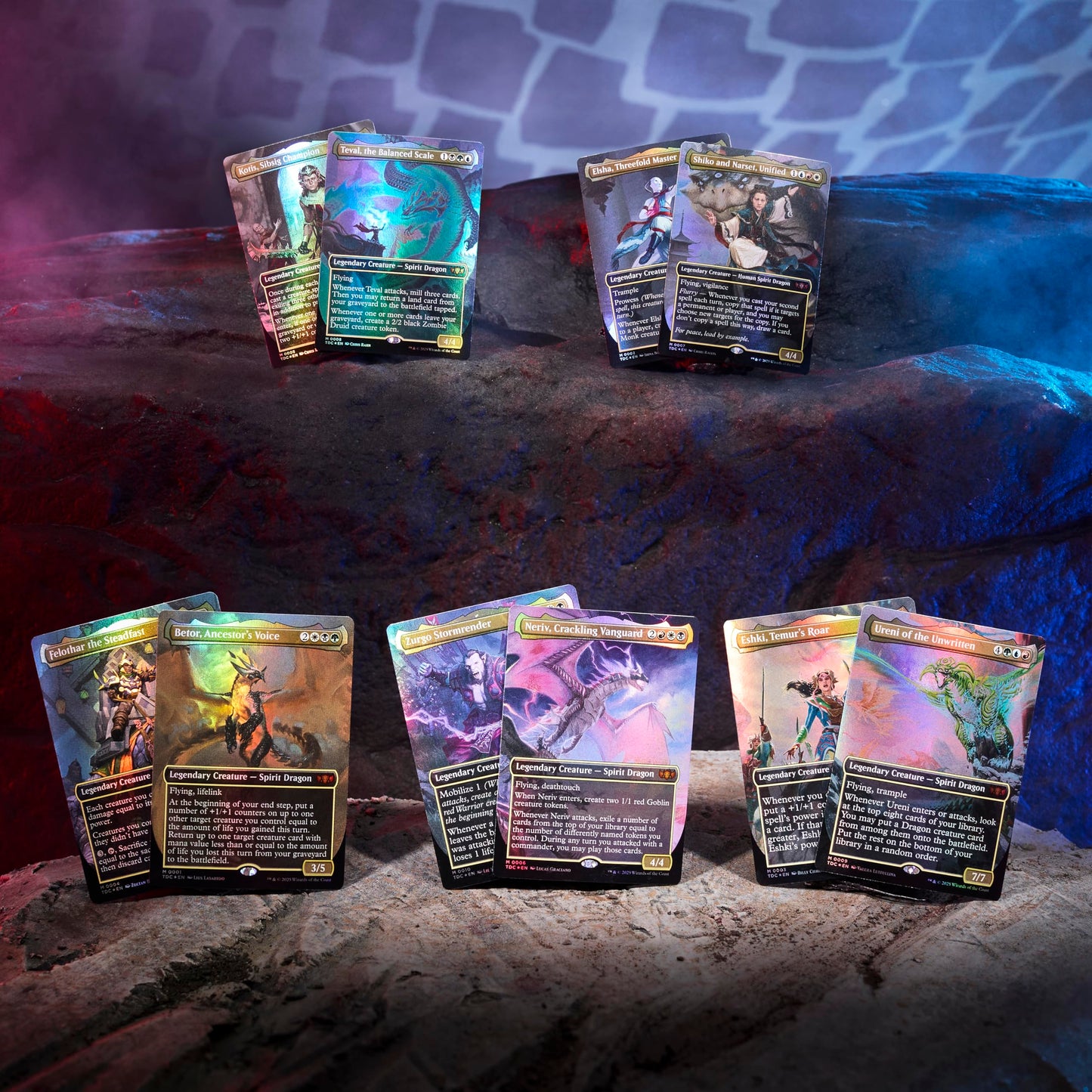 Magic: The Gathering Tarkir Dragonstorm Commander Deck Bundle — All 5 Decks Included (Abzan Armor, Jeskai Striker, Sultai Arisen, Mardu Surge, Temur Roar)