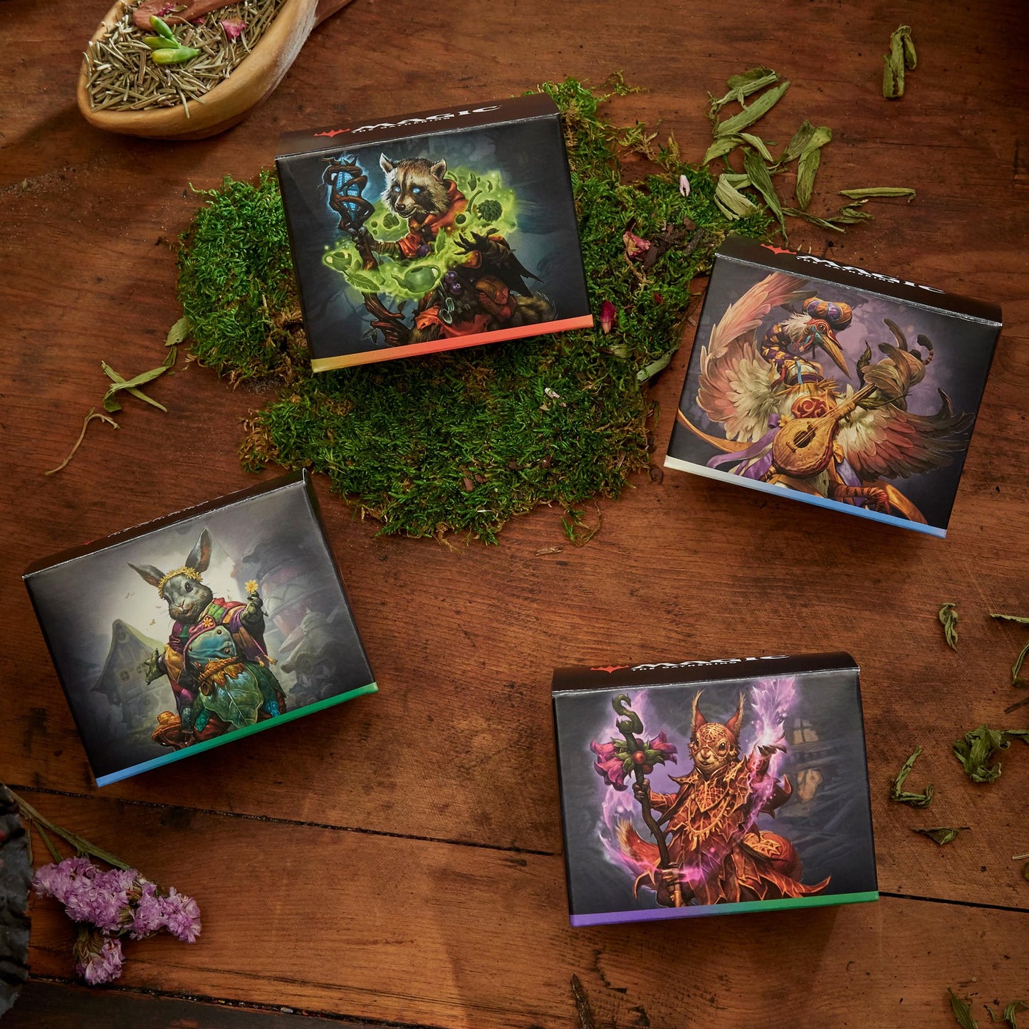 Magic: The Gathering Bloomburrow Commander Deck Bundle — Includes Animated Army, Family Matters, Peace Offering, Squirreled Away