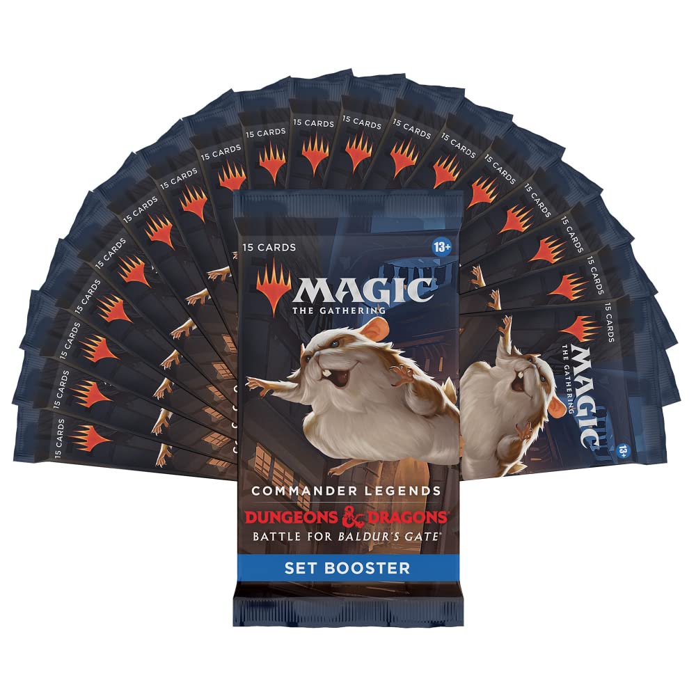 Magic: The Gathering Commander Legends: Battle for Baldur’s Gate Set Booster Box – 18 Packs (270 Cards)