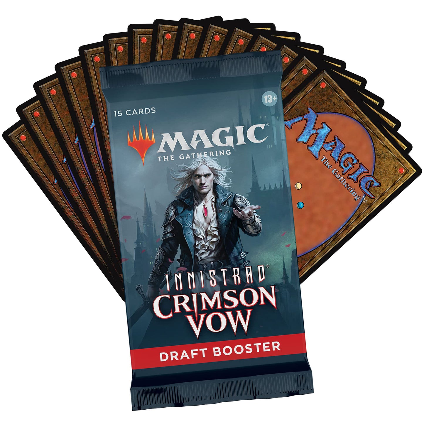 Magic: The Gathering Innistrad Crimson Vow Draft Booster Box – 36 Boosters + Dracula Topper