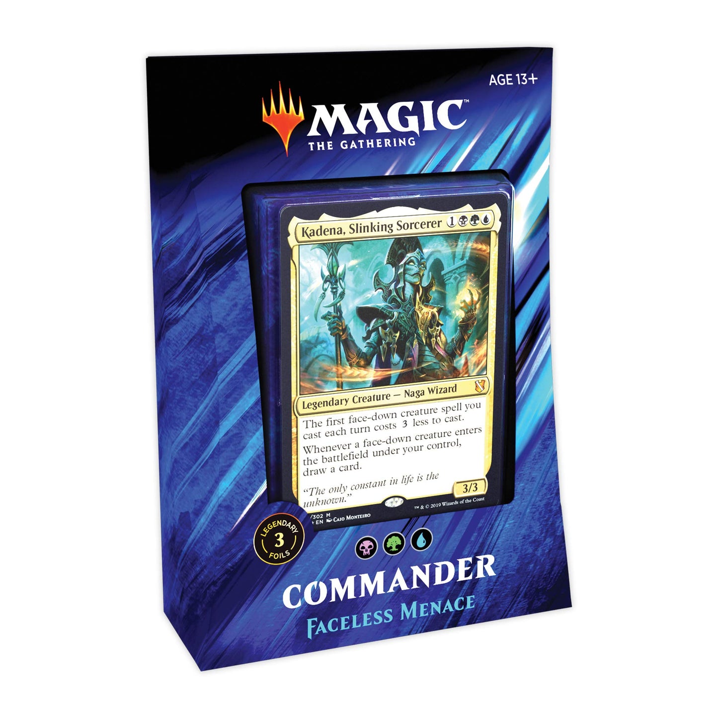 Magic: The Gathering Commander 2019 Faceless Menace Deck | 100-Card Ready-to-Play | 3 Foil Commanders