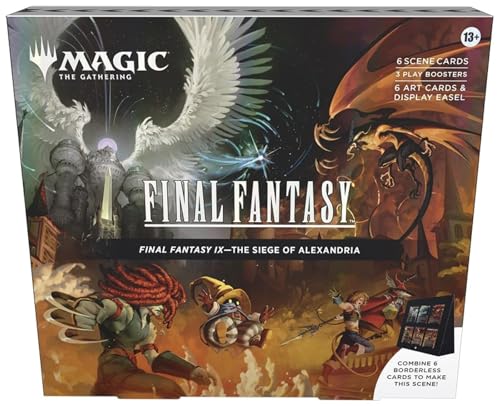 Magic: The Gathering Final Fantasy IX Scene Box – The Siege of Alexandria | 6 Foil Borderless Cards + 3 Play Boosters