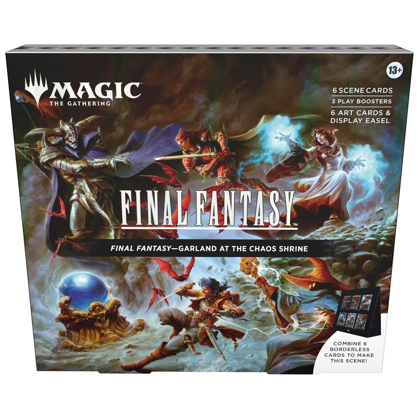 Magic: The Gathering FINAL FANTASY Scene Box – Garland at the Chaos Shrine | 6 Foil Borderless Cards + 3 Play Boosters