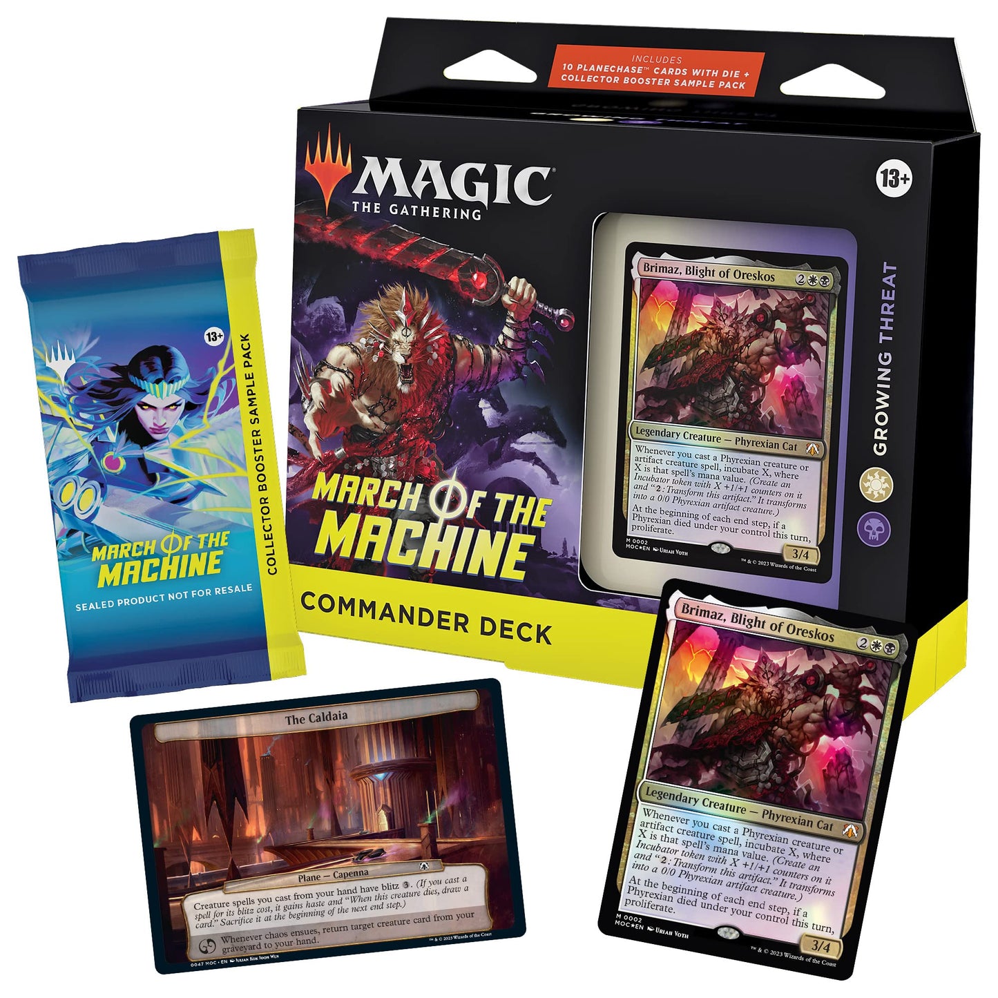Magic: The Gathering Growing Threat Commander Deck – March of the Machine, 100 Cards + Accessories