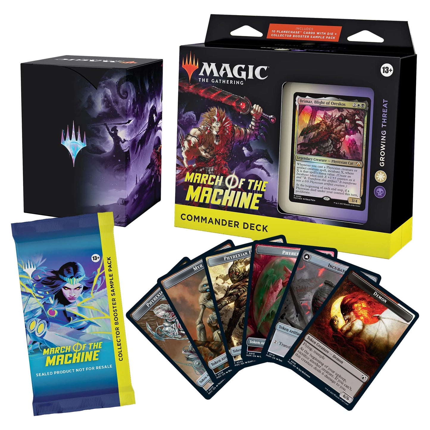 Magic: The Gathering Growing Threat Commander Deck – March of the Machine, 100 Cards + Accessories