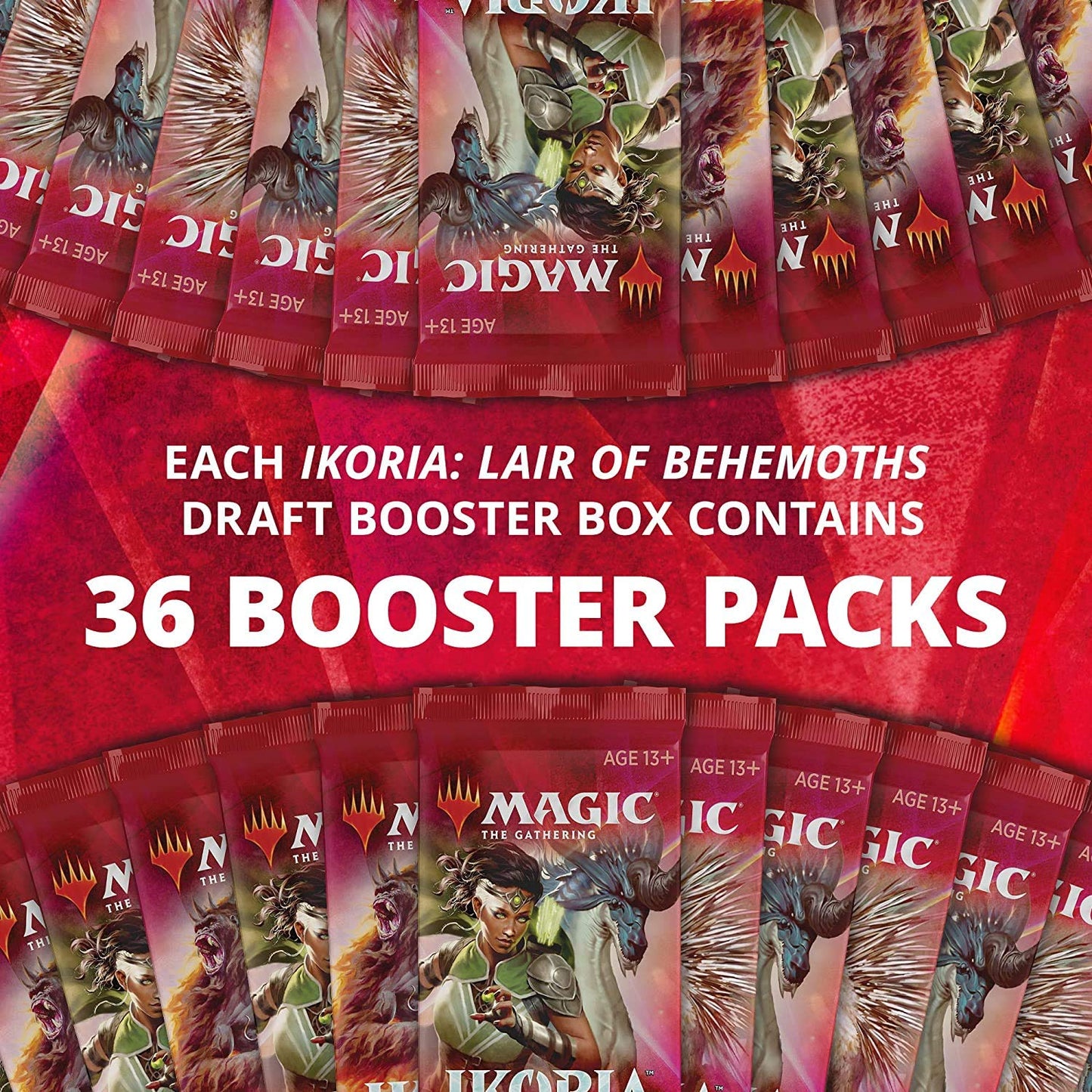 Magic: The Gathering Ikoria: Lair of Behemoths Draft Booster Box – 36 Packs