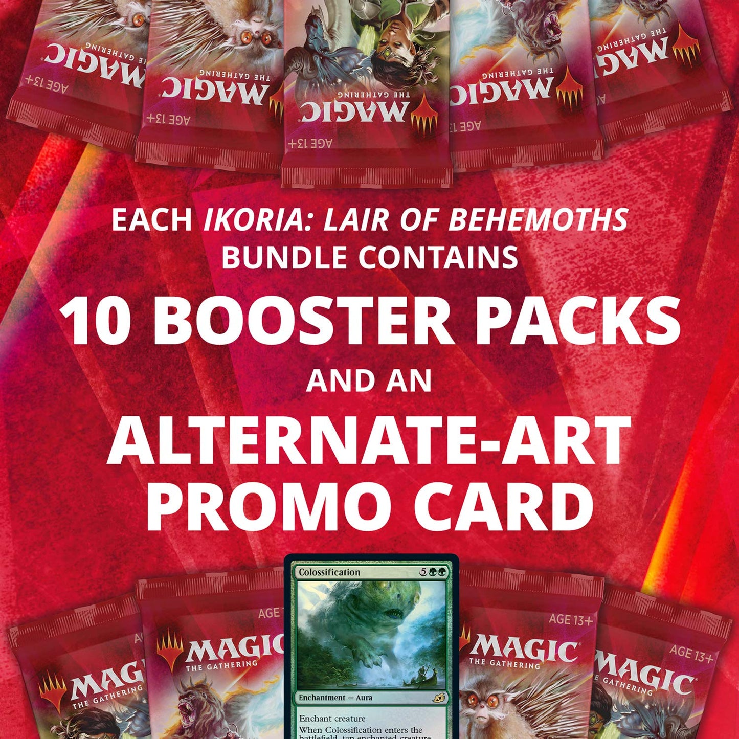 Magic: The Gathering Ikoria: Lair of Behemoths Bundle | 10 Booster Packs + Accessories