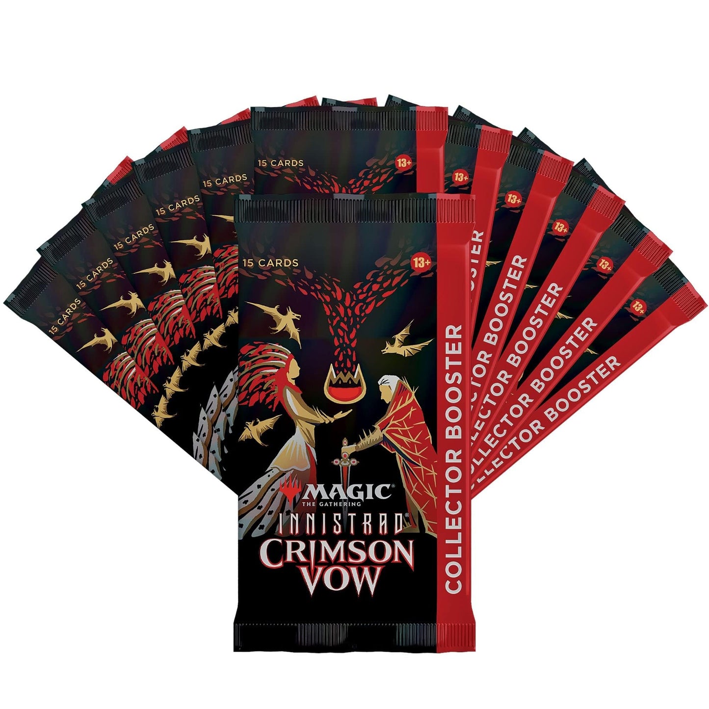 Magic: The Gathering Innistrad Crimson Vow Collector Booster Box – 12 Packs + Dracula Box Toppers (182 Cards)