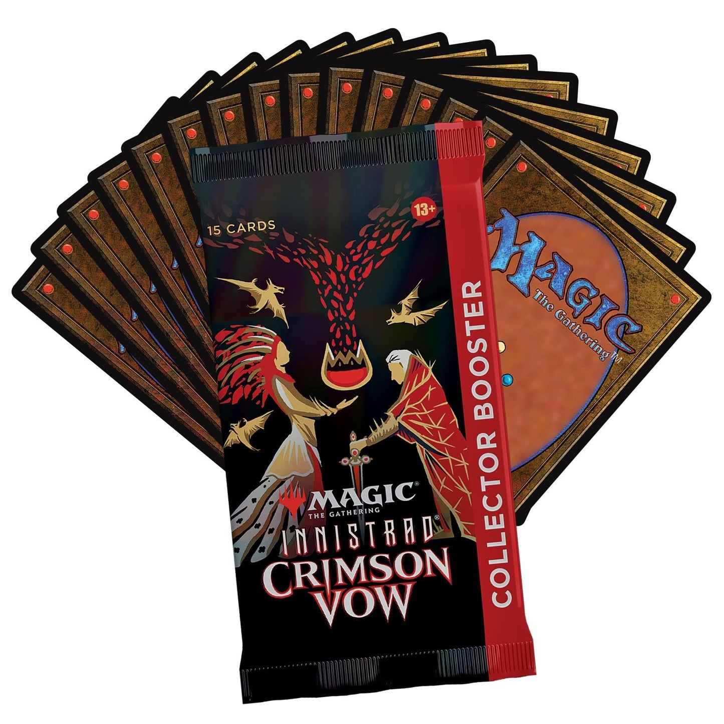 Magic: The Gathering Innistrad Crimson Vow Collector Booster Box – 12 Packs + Dracula Box Toppers (182 Cards)