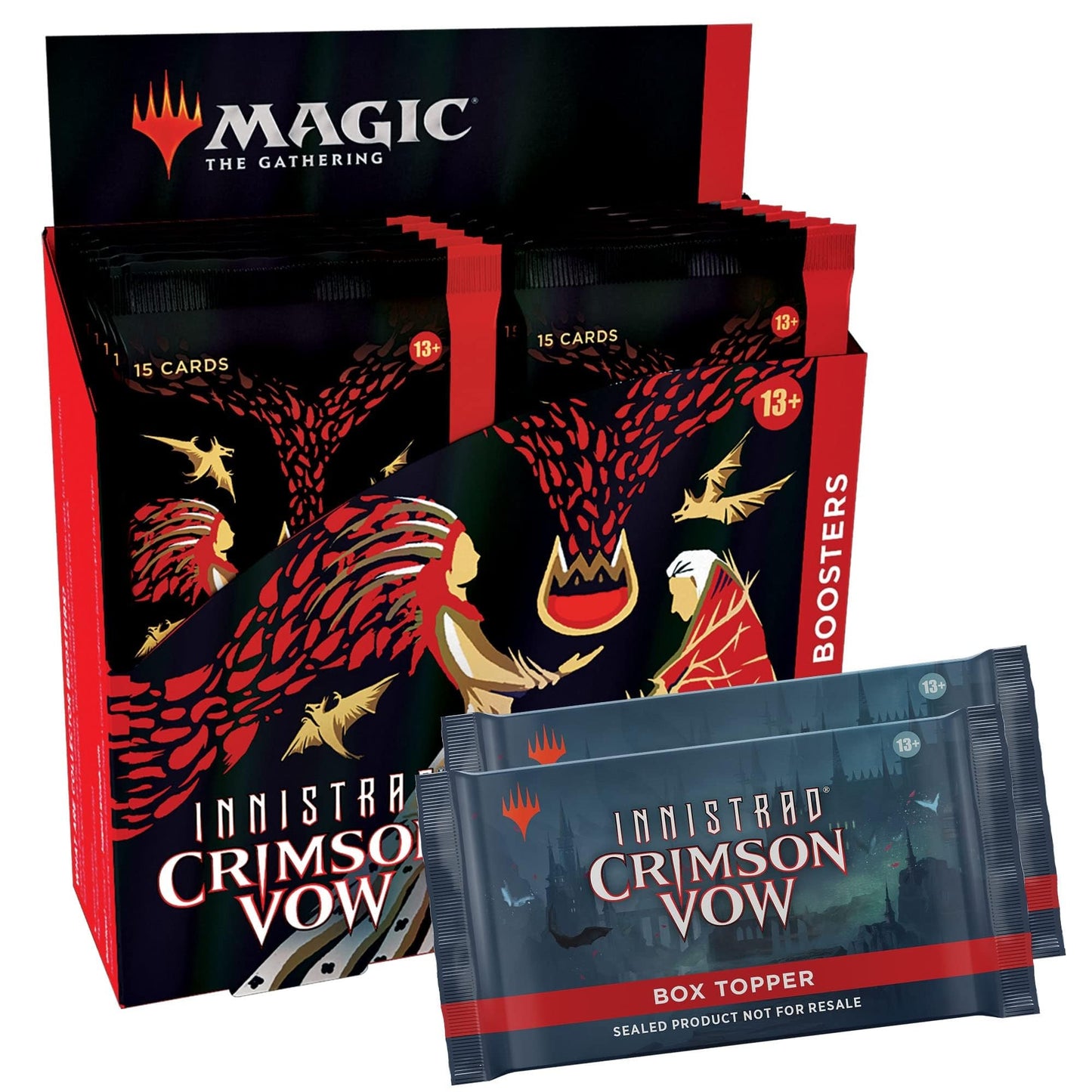 Magic: The Gathering Innistrad Crimson Vow Collector Booster Box – 12 Packs + Dracula Box Toppers (182 Cards)