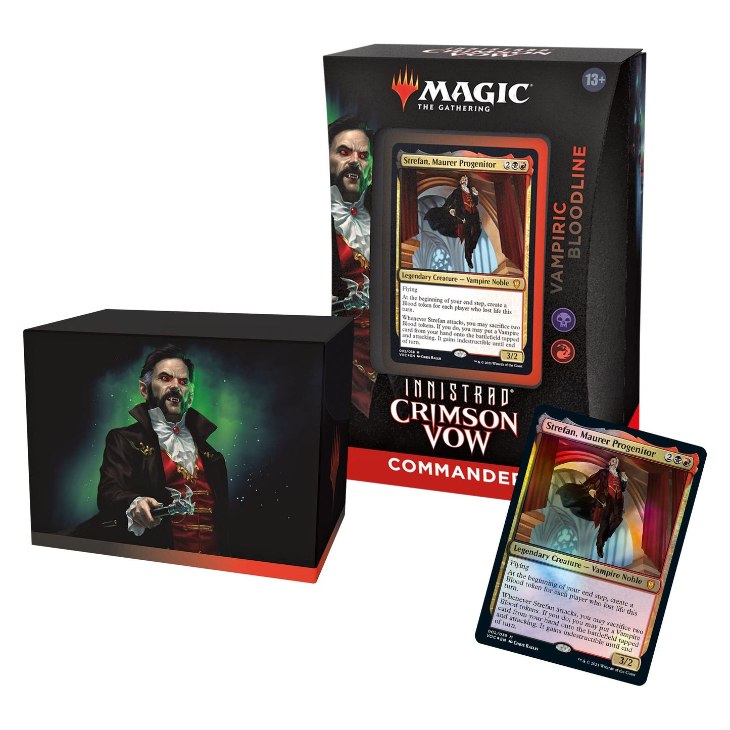 MTG Innistrad Crimson Vow Vampiric Bloodline Commander Deck (Black-Red) – 100 Cards