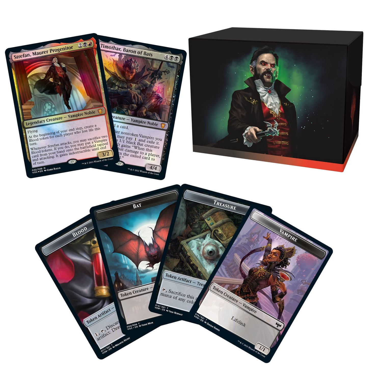 MTG Innistrad Crimson Vow Vampiric Bloodline Commander Deck (Black-Red) – 100 Cards