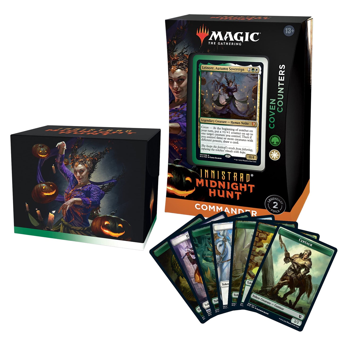 Magic: The Gathering Innistrad: Midnight Hunt Coven Counters Commander Deck – Green-White