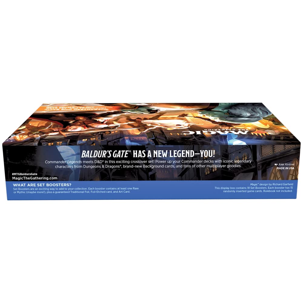 Magic: The Gathering Commander Legends: Battle for Baldur’s Gate Set Booster Box – 18 Packs (270 Cards)