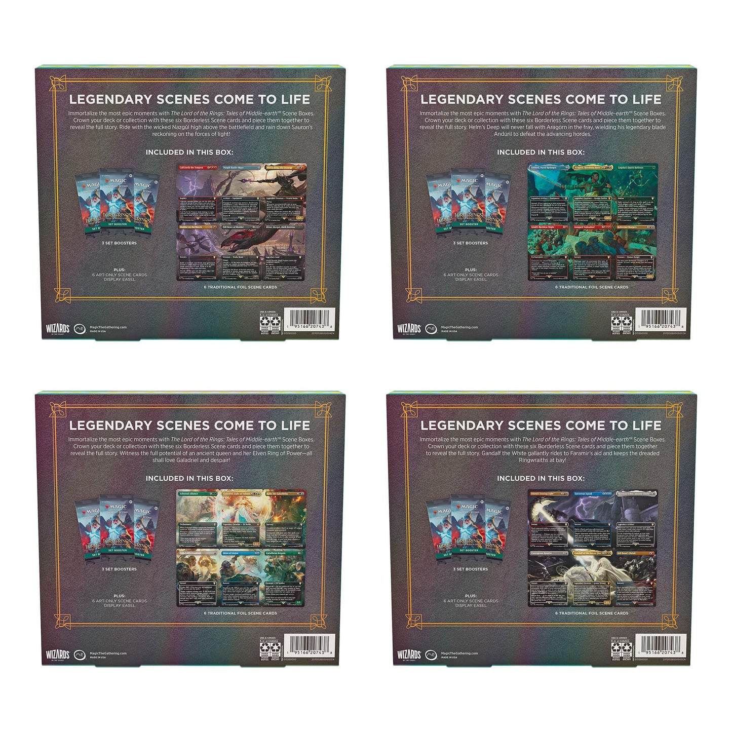 The Lord of the Rings Tales of Middle-earth Scene Boxes — All 4 for MTG