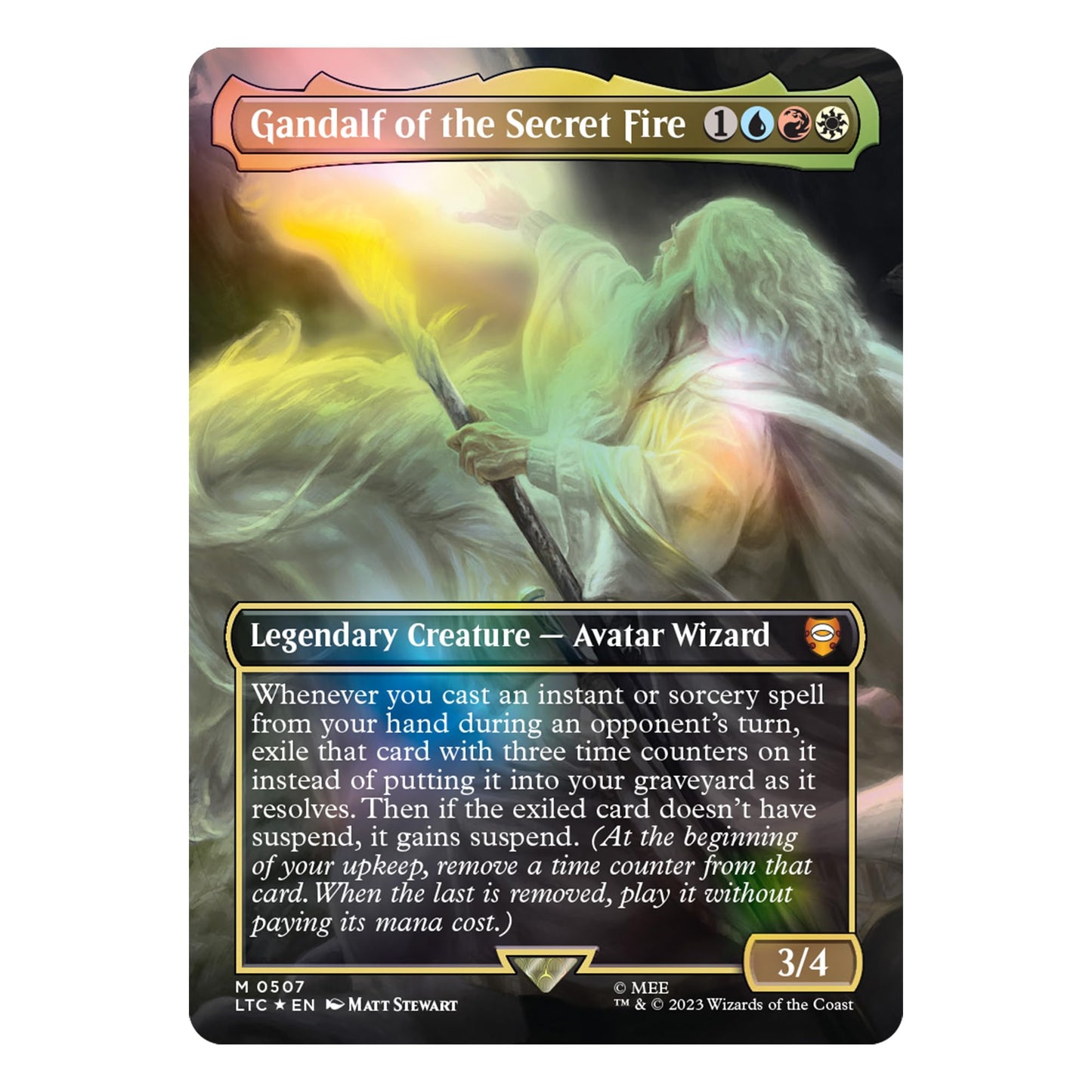 Magic: The Gathering The Lord of the Rings Tales of Middle-earth Gandalf in Pelennor Fields Scene Box – 6 Scene Cards & Display Easel