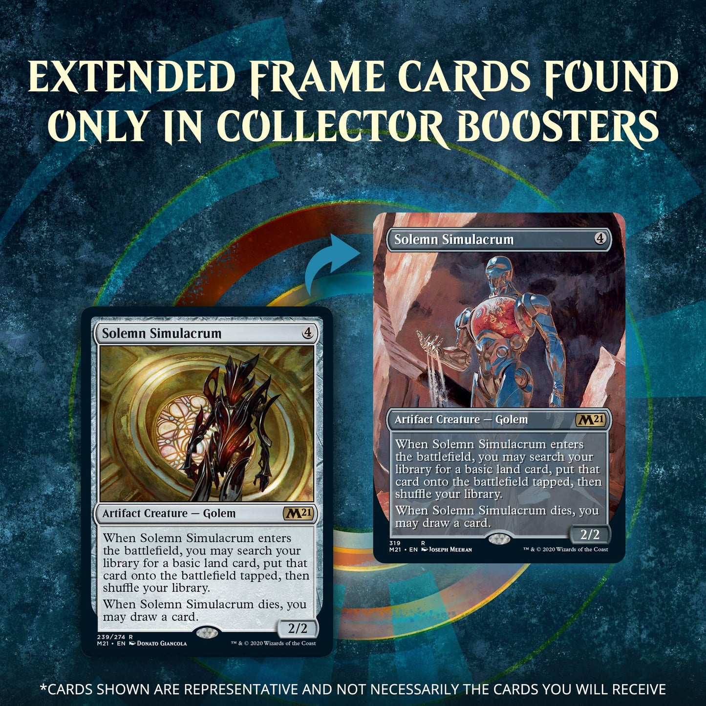Magic: The Gathering Core Set 2021 M21 Collector Booster – 15 Cards, Min. 4 Rares Per Pack