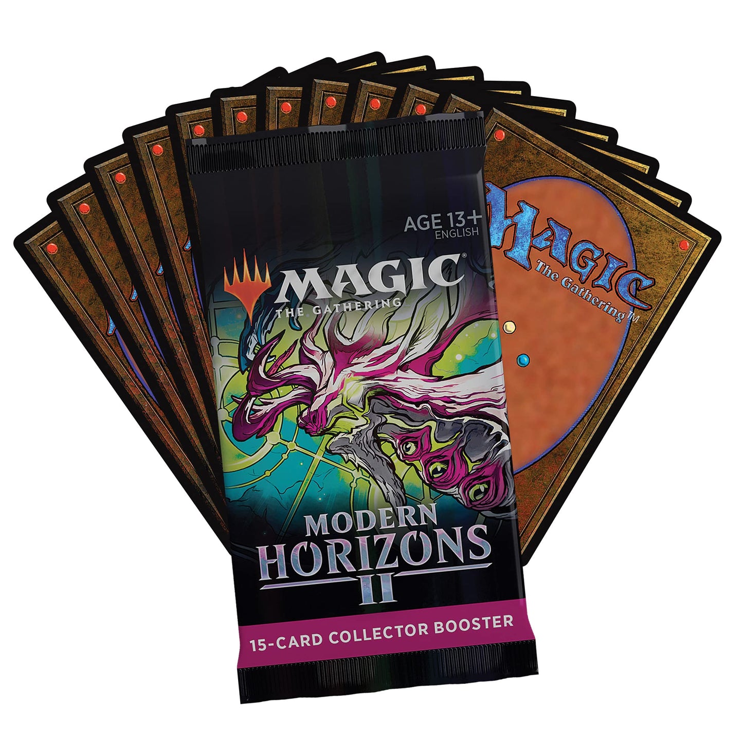 Magic: The Gathering Modern Horizons 2 Collector Booster Pack – 15 Cards + Foil Token | MH2 Foil Etched & Extended-Art