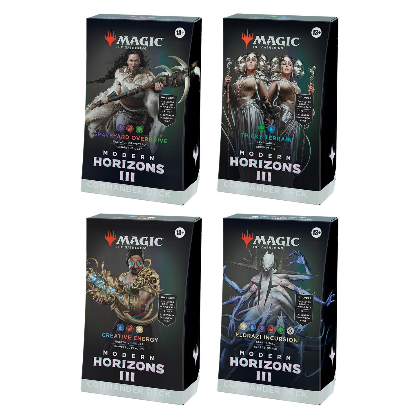 Magic: The Gathering Modern Horizons 3 Commander Deck Bundle – Four Ready-To-Play Decks
