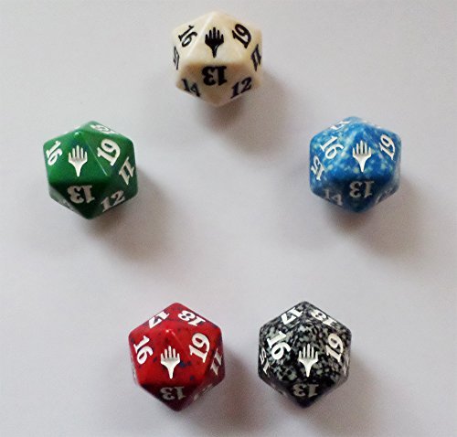 Magic: The Gathering Planeswalker Spindown Life Counter - 5 Color Set