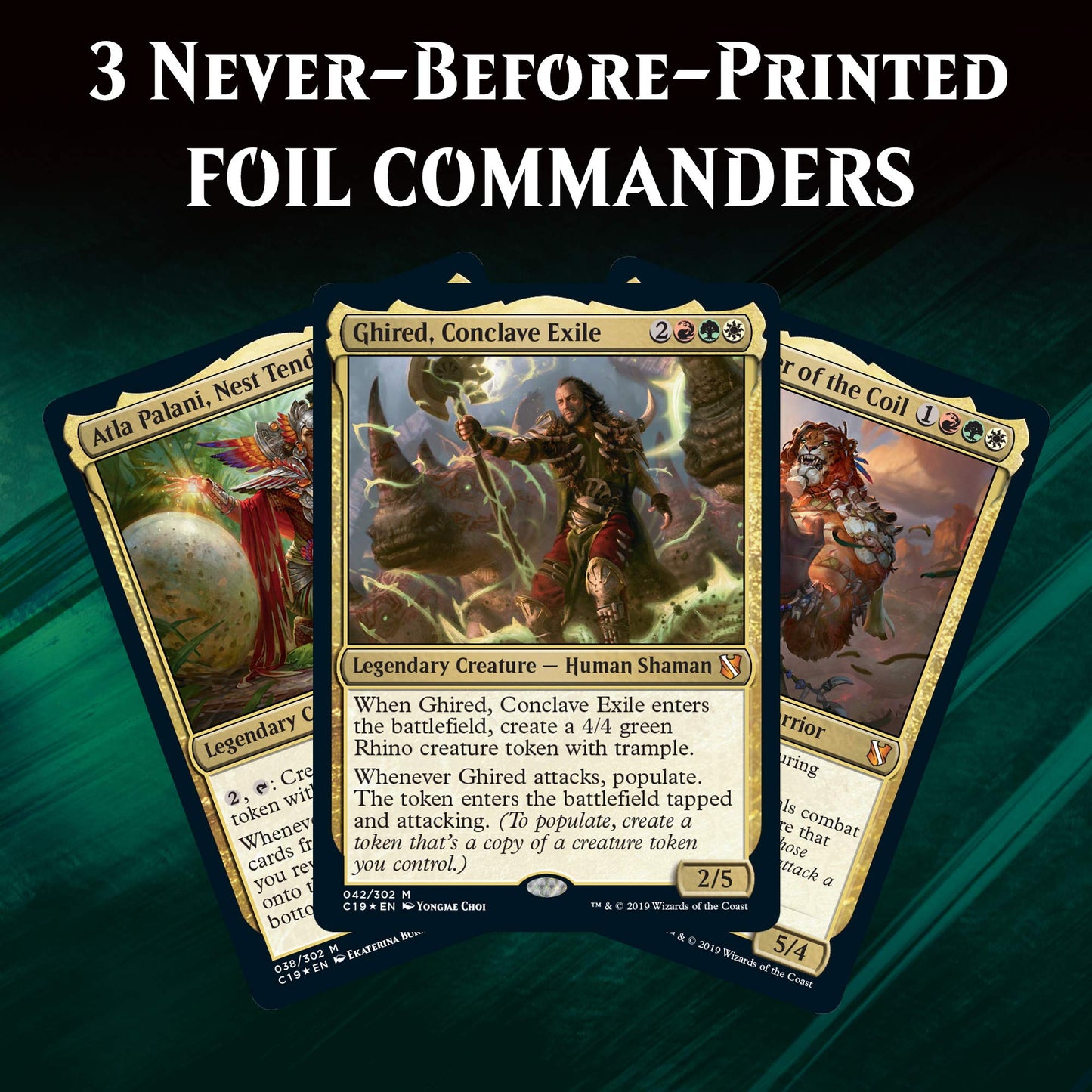 Magic: The Gathering Commander 2019 Primal Genesis Deck – 100-Card Ready-to-Play with 3 Foil Commanders