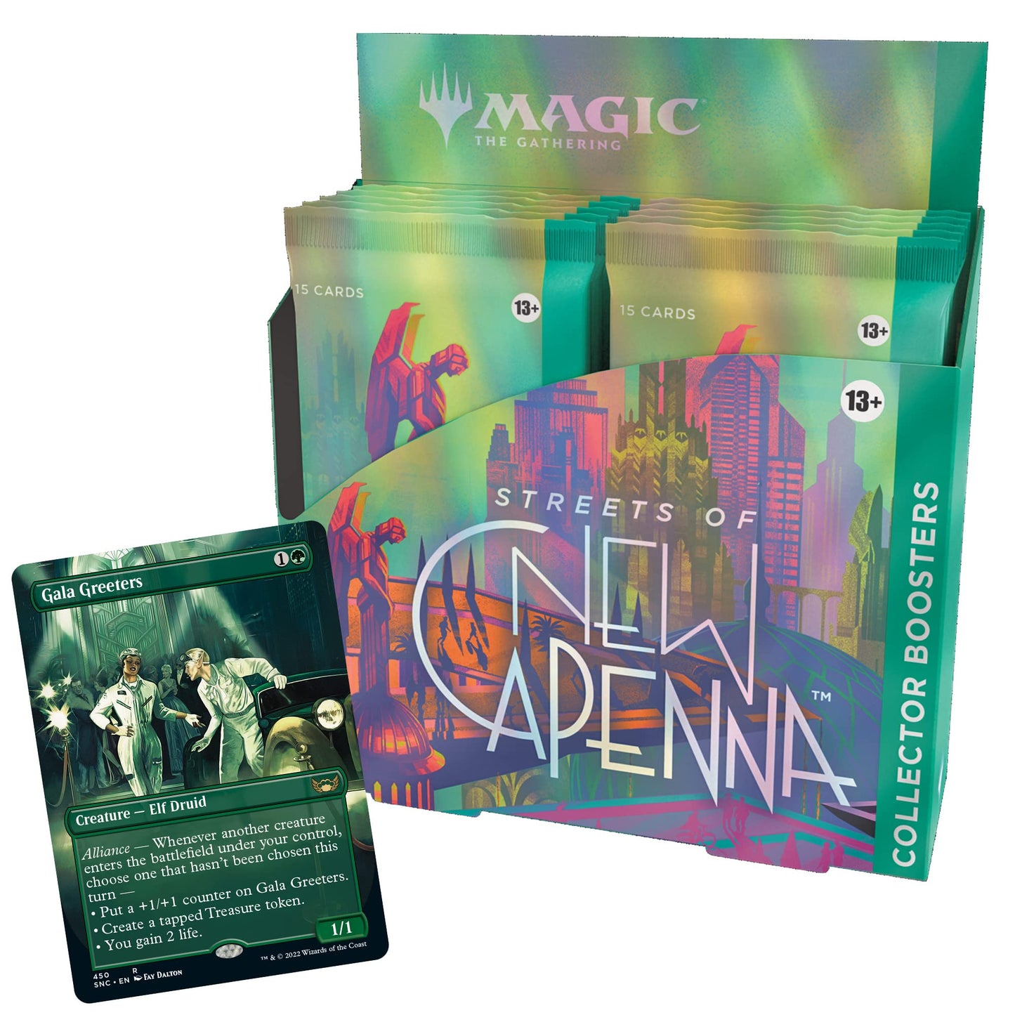 Magic: The Gathering Streets of New Capenna Collector Booster Box | 12 Packs + 1 Box Topper