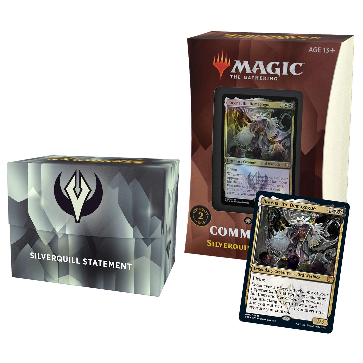 Magic: The Gathering Strixhaven Commander Deck – Silverquill Statement (Black-White)