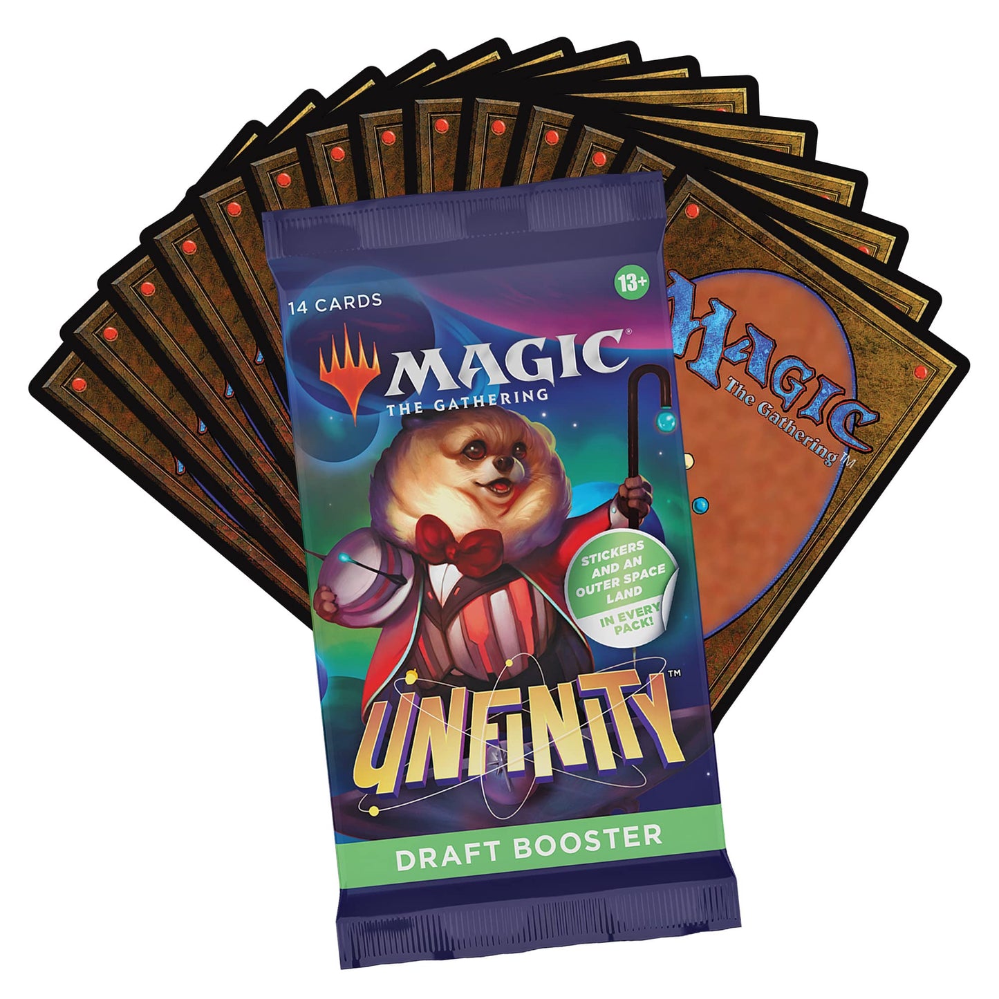 Magic: The Gathering UNF Unfinity Draft Booster Single Pack – 14 Cards + Space-ic Land