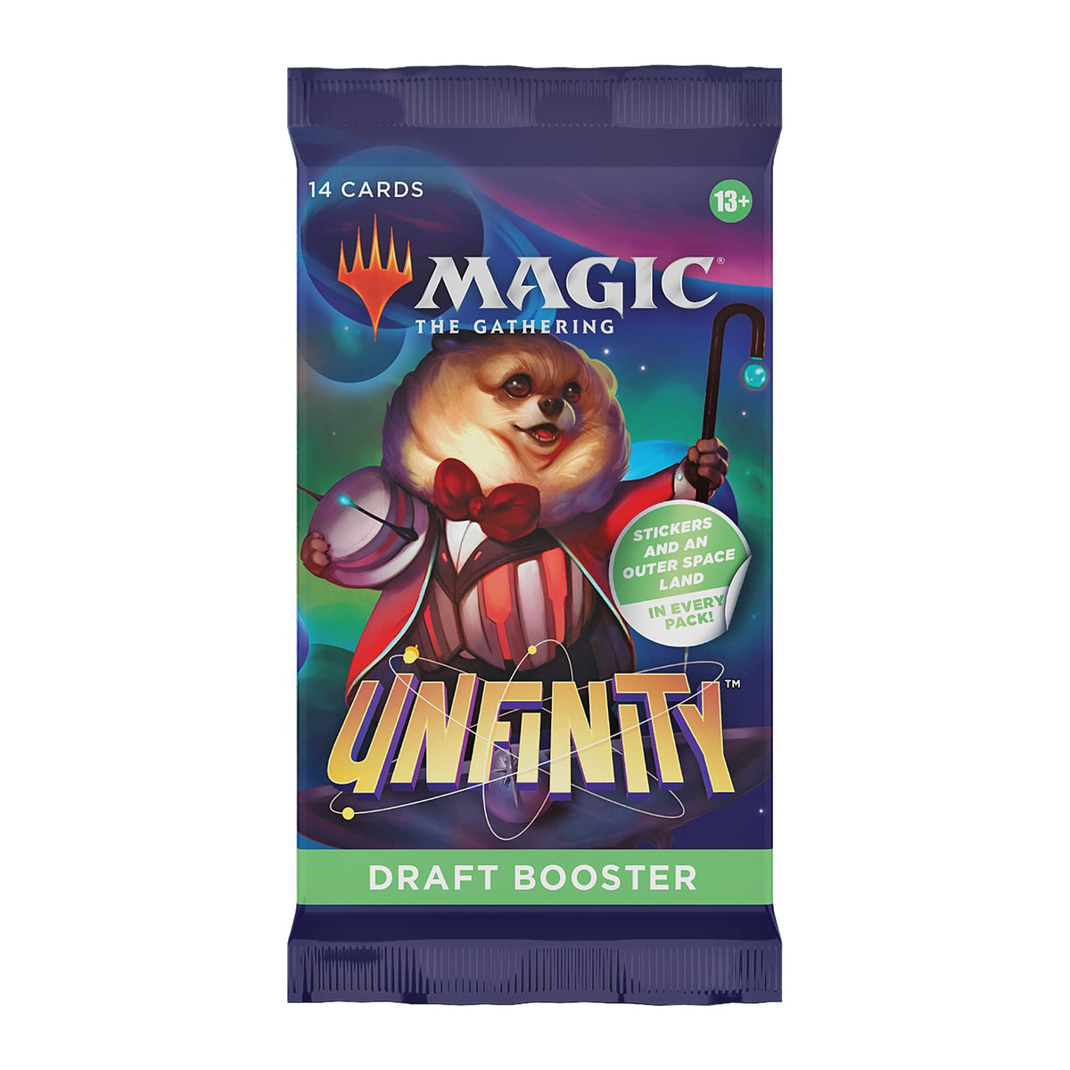 Magic: The Gathering UNF Unfinity Draft Booster Single Pack – 14 Cards + Space-ic Land
