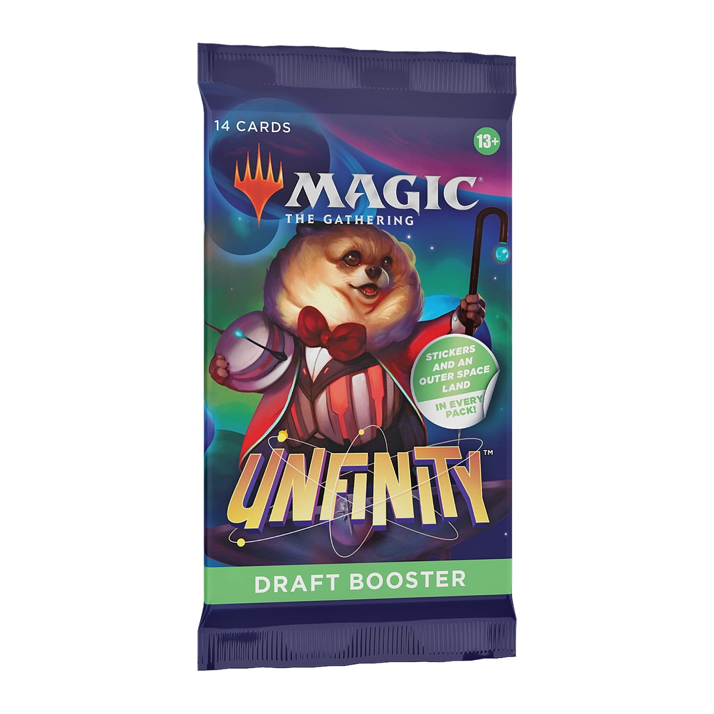 Magic: The Gathering UNF Unfinity Draft Booster Single Pack – 14 Cards + Space-ic Land