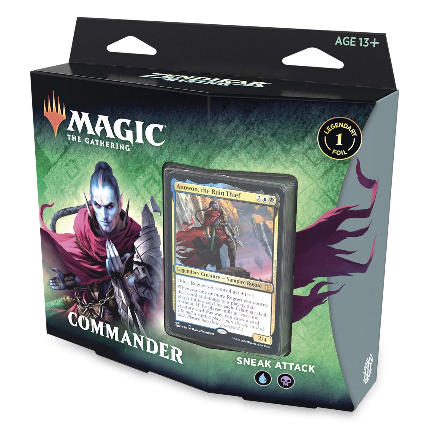 Magic: The Gathering Zendikar Rising Commander Deck – Sneak Attack Blue-Black