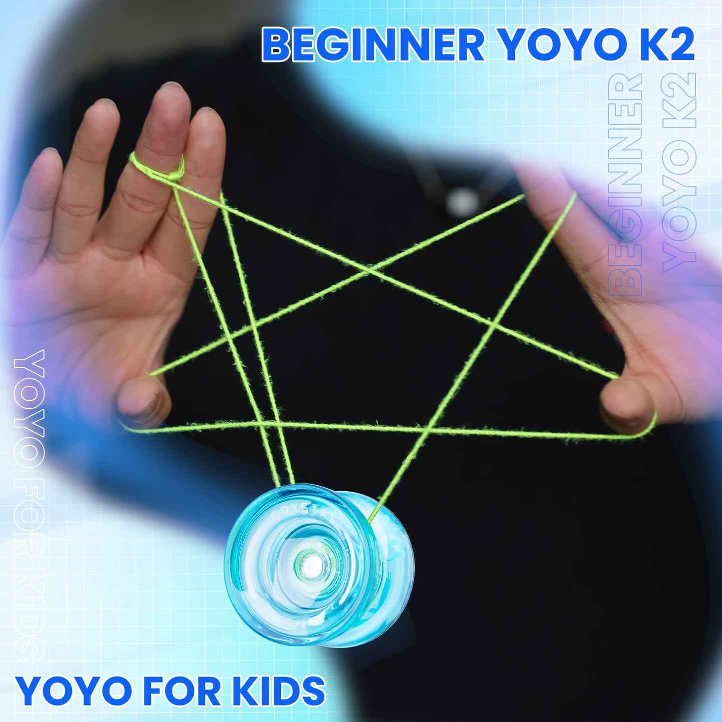 MAGICYOYO Gift Pack: N11 Unresponsive + K2 Crystal Responsive Yoyos with Case, Strings & Bearing Kit