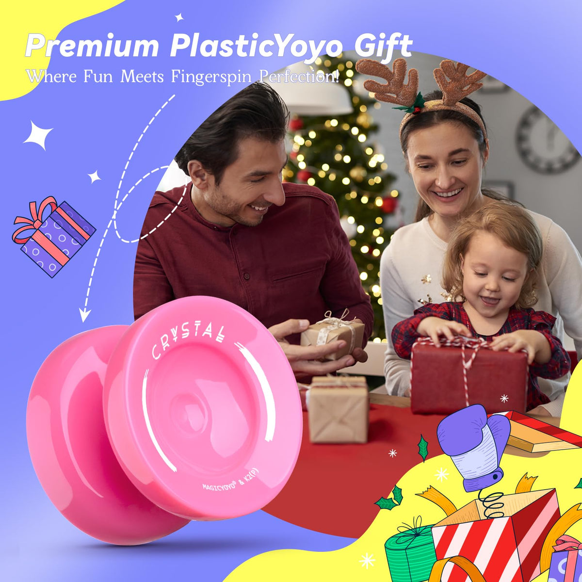 MAGICYOYO K2 Plus Crystal Responsive Yo-Yo for Kids - Pink