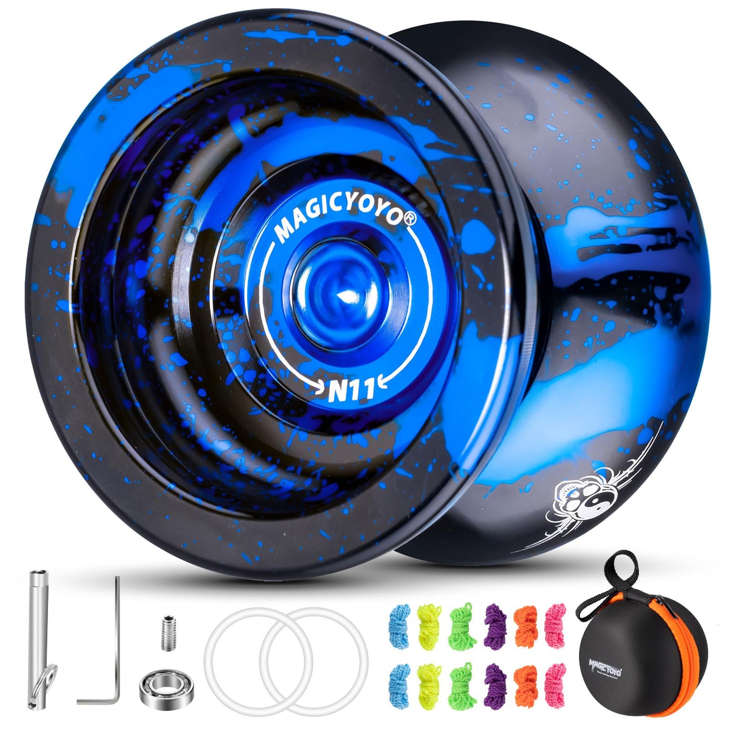 MAGICYOYO N11 Plus Unresponsive Aluminum Yo-Yo | Dual-Mode, 12 Strings & Bag