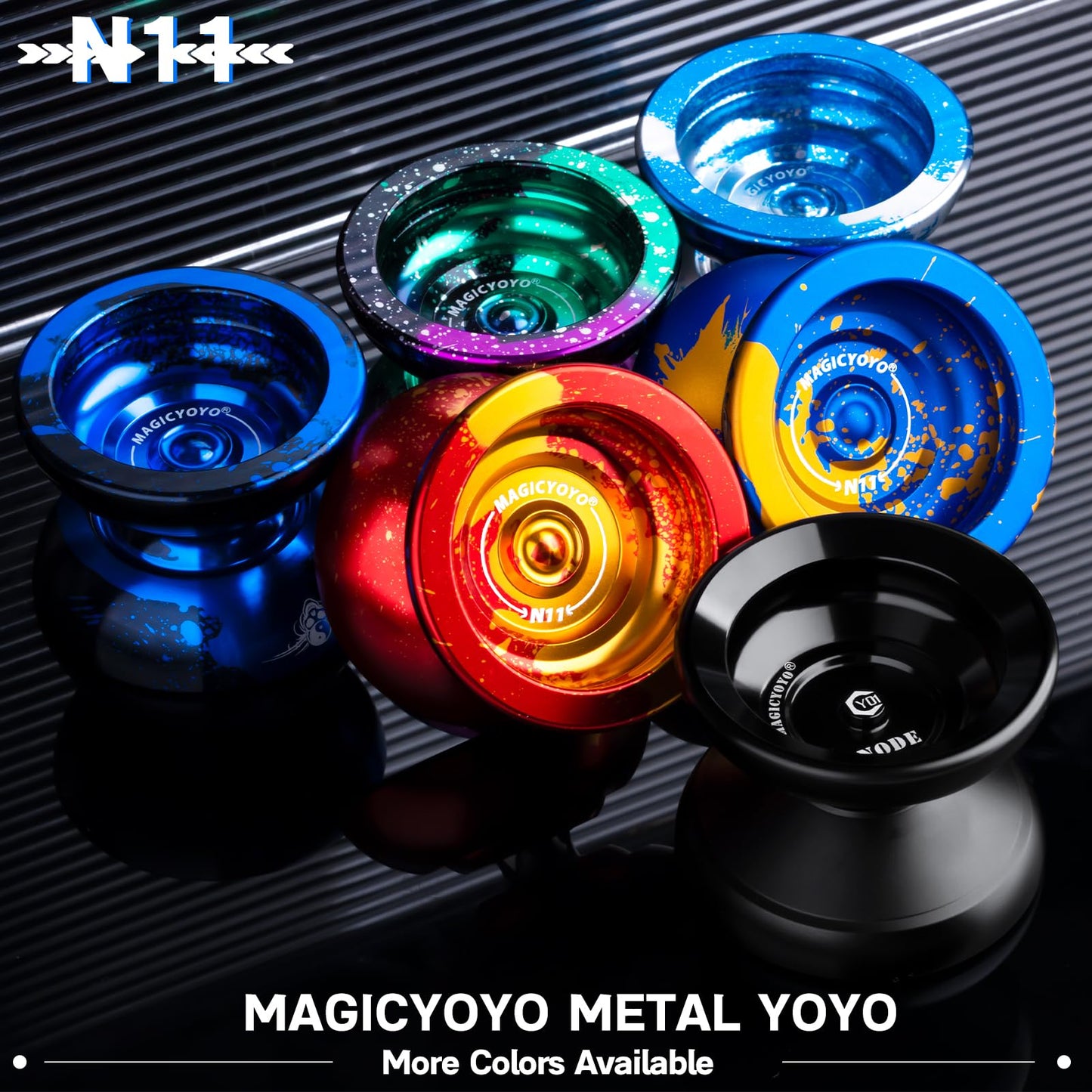 MAGICYOYO N11 Plus Unresponsive Aluminum Yo-Yo | Dual-Mode, 12 Strings & Bag