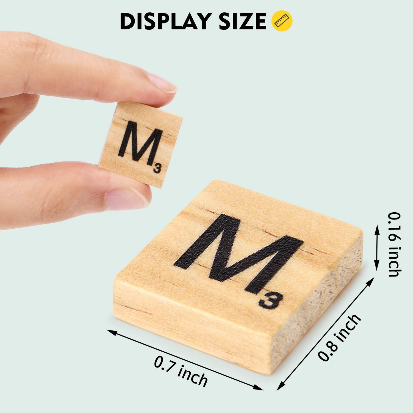 Magicfly 500 Pieces Letter Tiles – Wooden Scrabble Tiles for Crafts and Spelling
