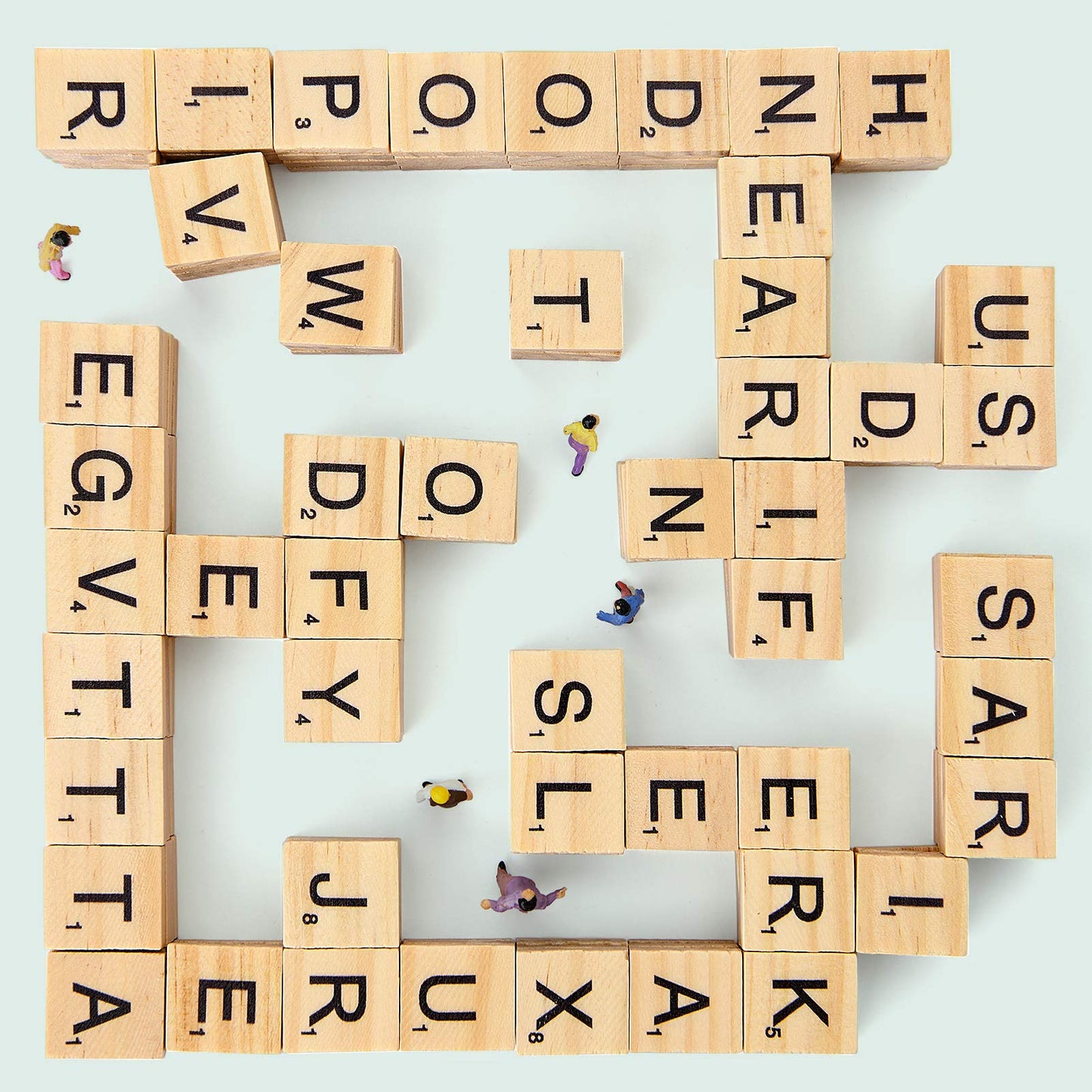 Magicfly 500 Pieces Letter Tiles – Wooden Scrabble Tiles for Crafts and Spelling