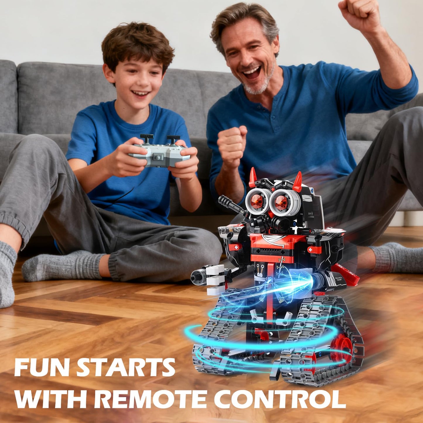 MagicKidz 3-in-1 Robot Building Kit for Kids – STEM Toy with App & Remote Control