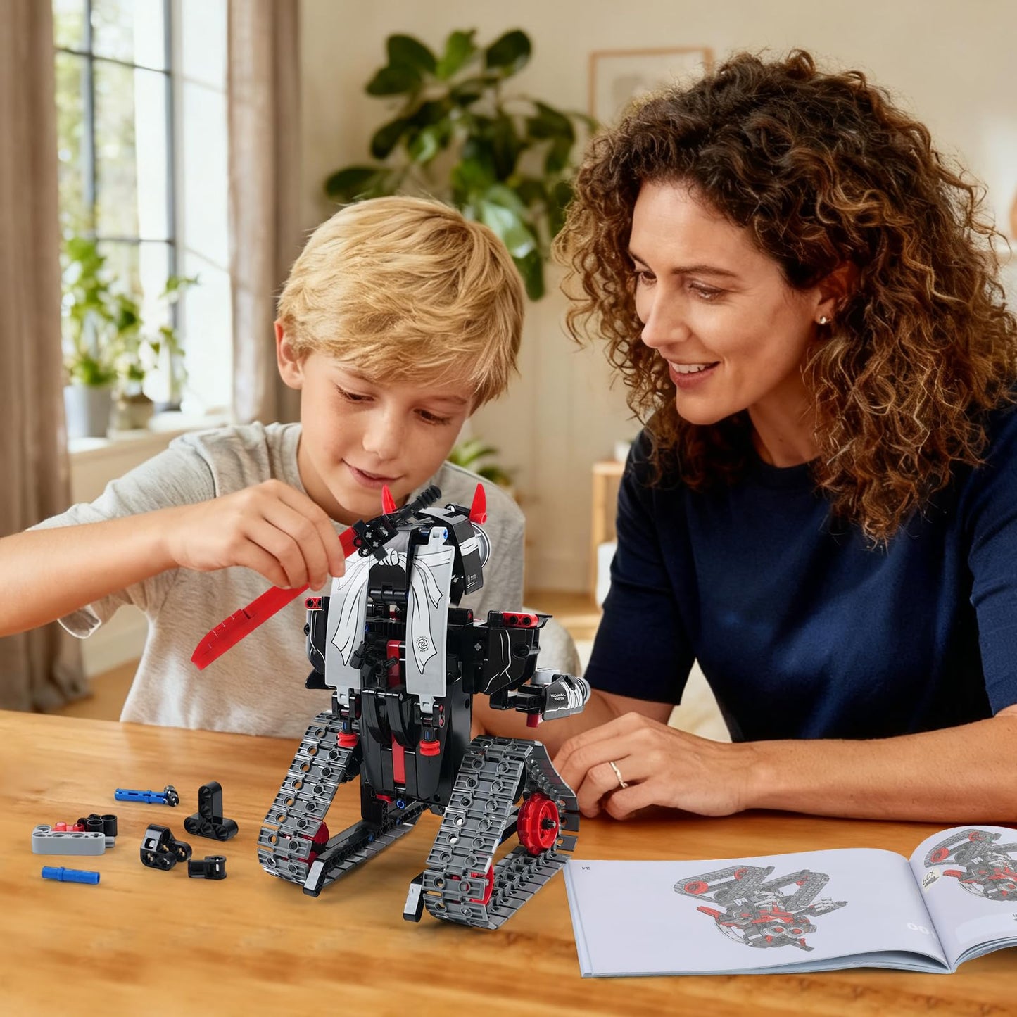 MagicKidz 3-in-1 Robot Building Kit for Kids – STEM Toy with App & Remote Control