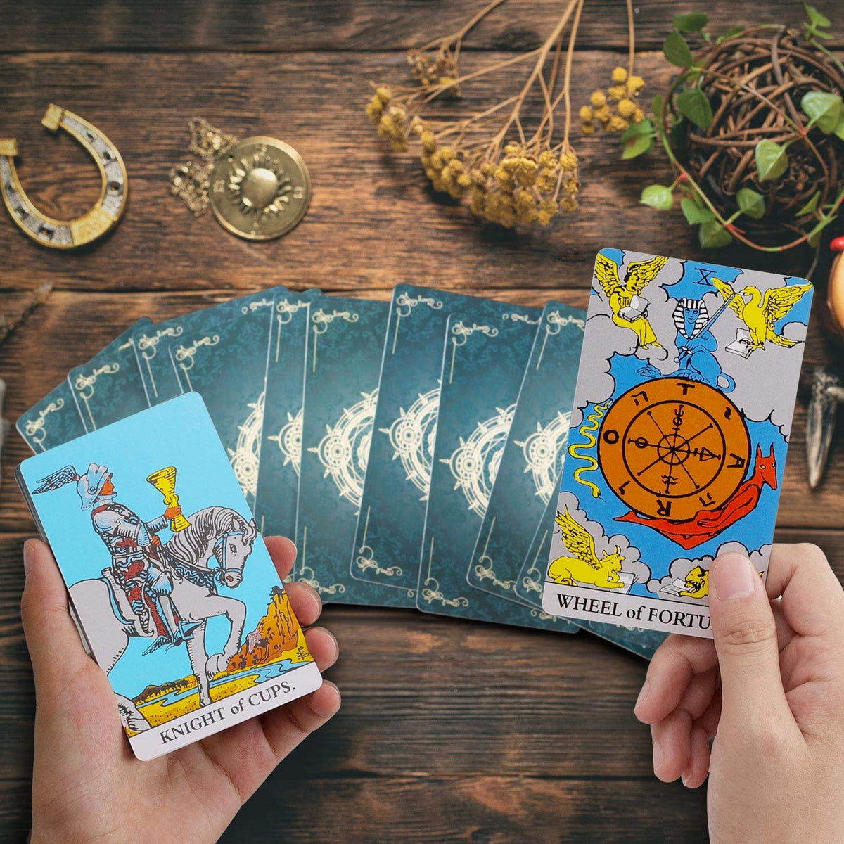 MagicSeer Tarot Cards – 78-Pc Borderless Deck, Premium Ink, Velvet Bag