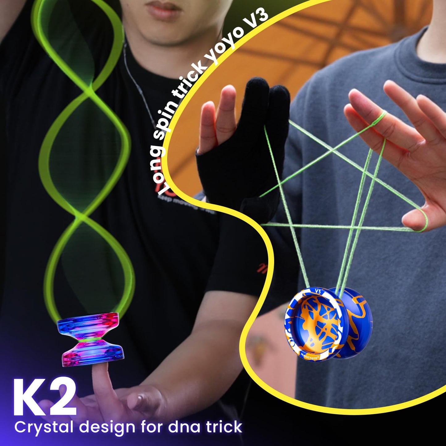 MAGICYOYO V3 & K2 Yoyo Pack – Metal & Plastic Responsive Yoyos for All Skill Levels