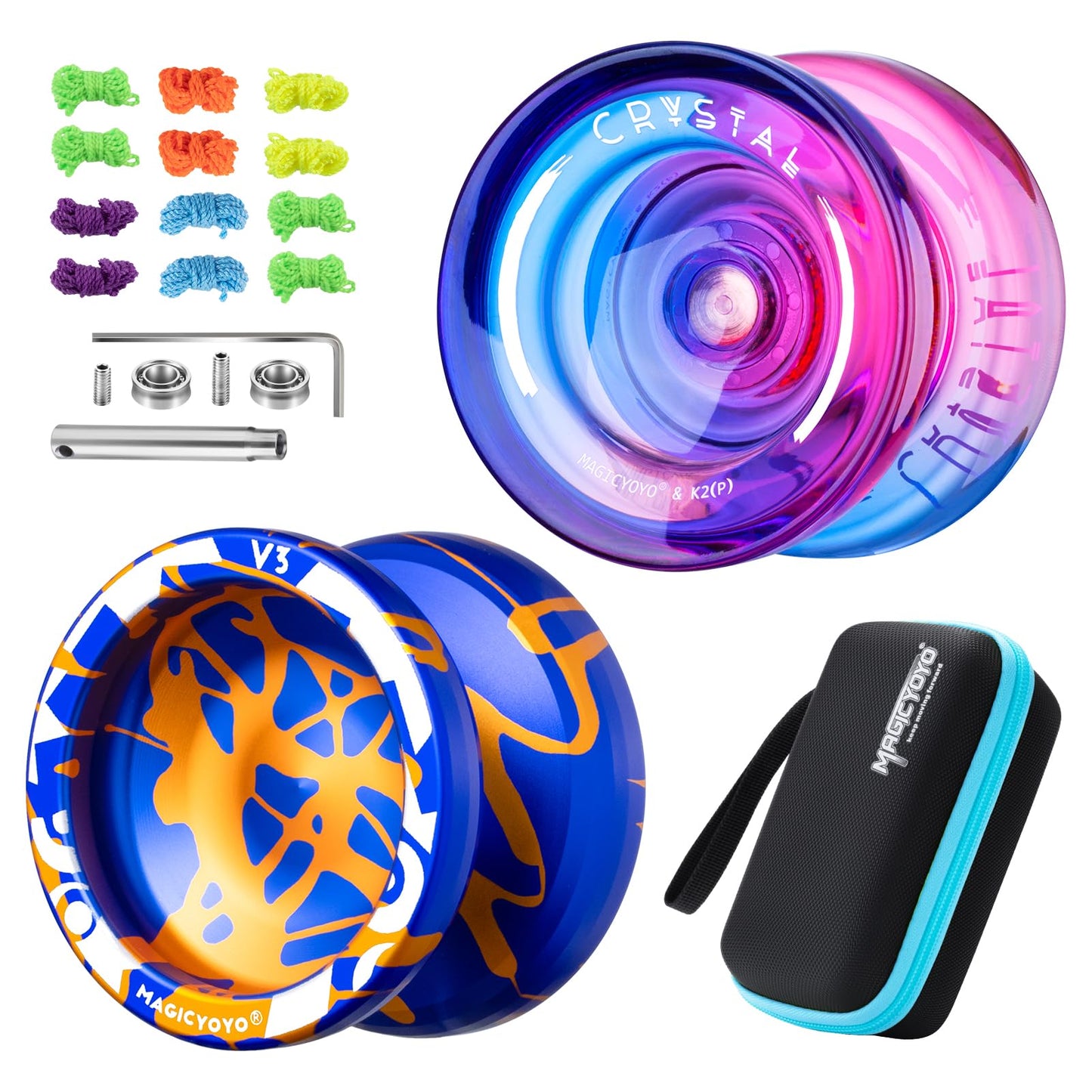 MAGICYOYO V3 & K2 Yoyo Pack – Metal & Plastic Responsive Yoyos for All Skill Levels