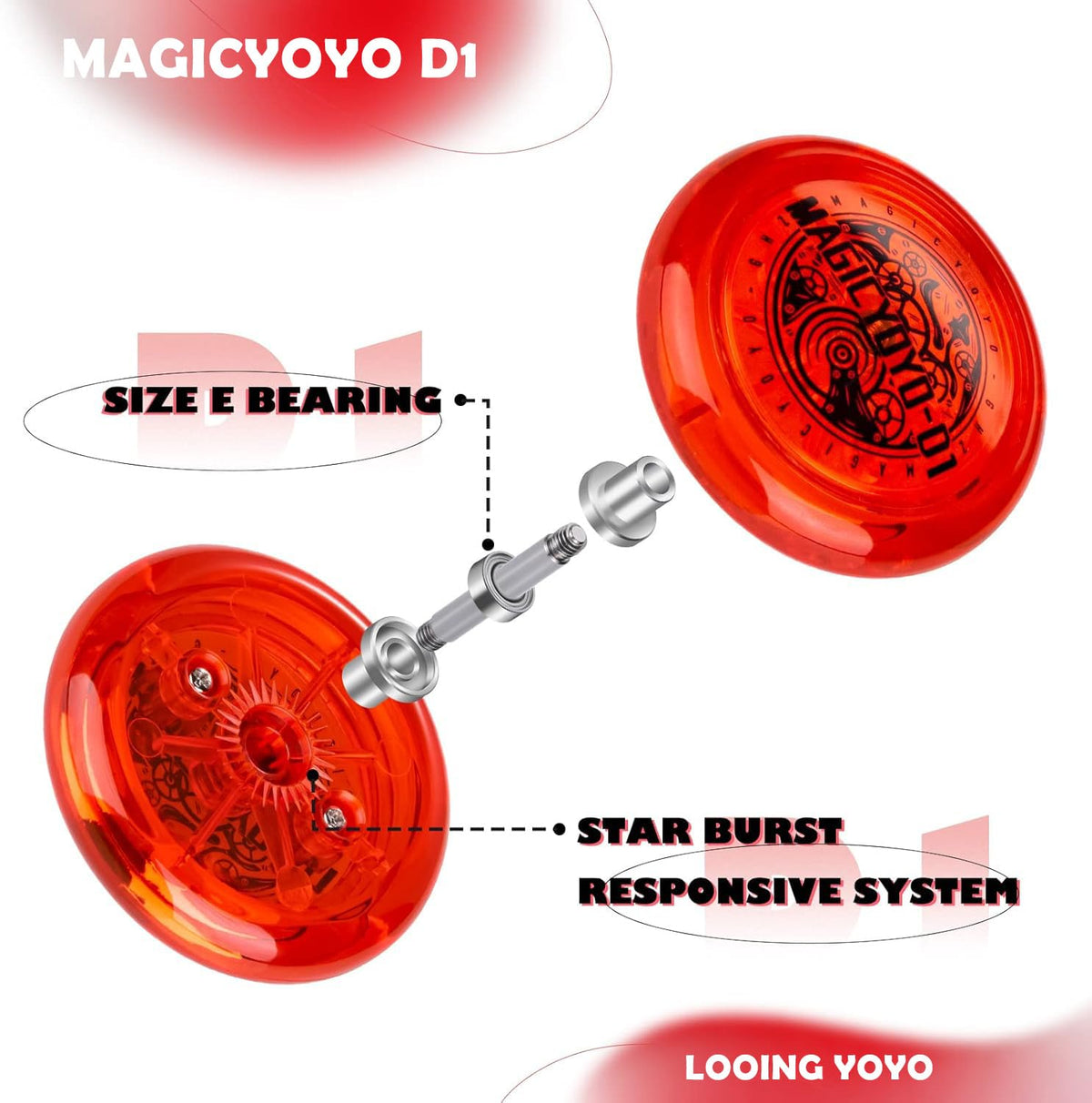 MAGICYOYO D1 Looping Yo-Yo for Kids – Beginner 2A, Easy Return