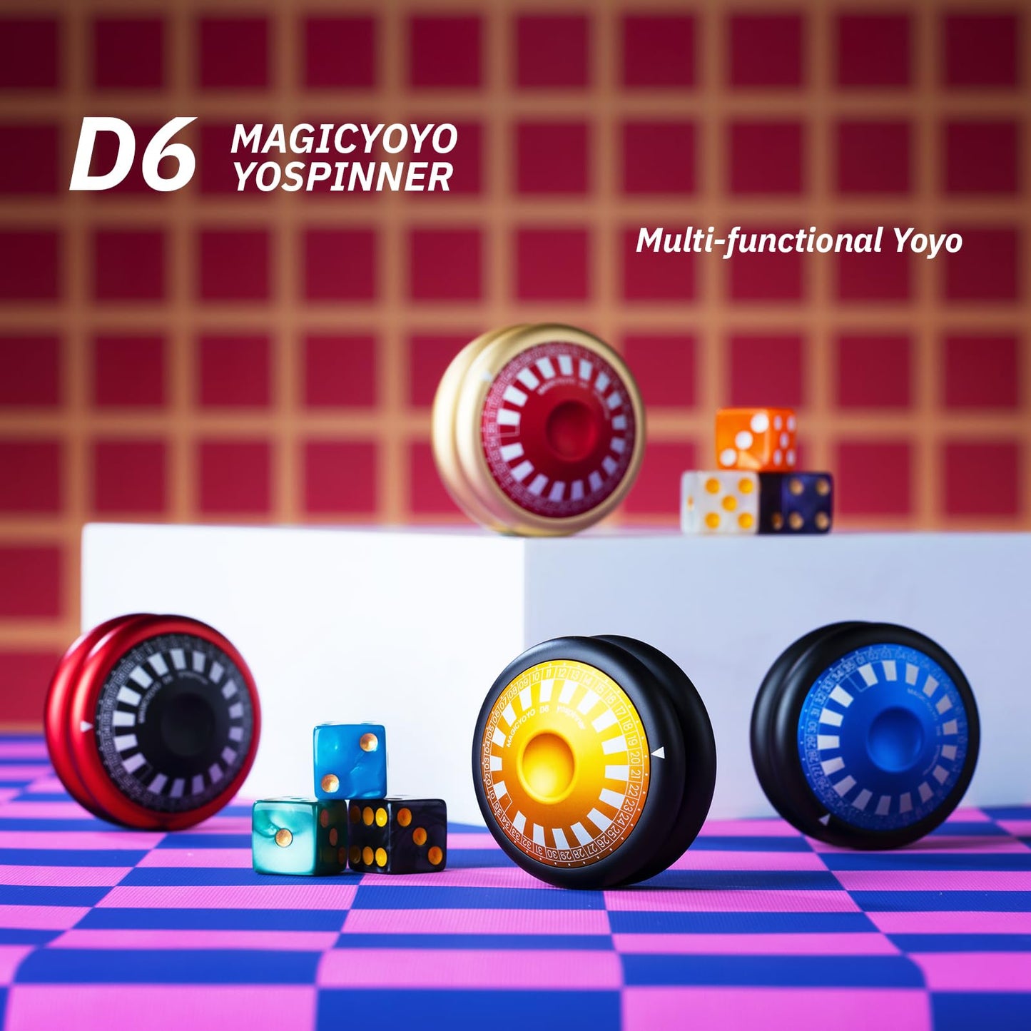 MAGICYOYO D6 Multifunctional Yoyo – Finger Spin, 2A Tricks, Aluminum Cap System