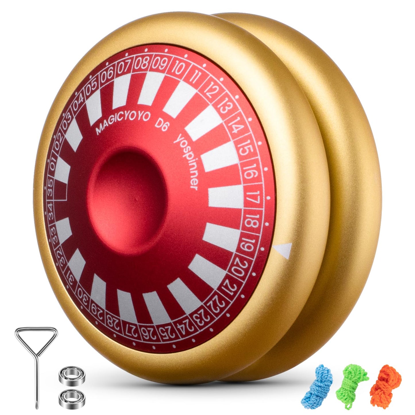 MAGICYOYO D6 Multifunctional Looping Yoyo for Kids 8-12 | Fingerspin & 2A Tricks
