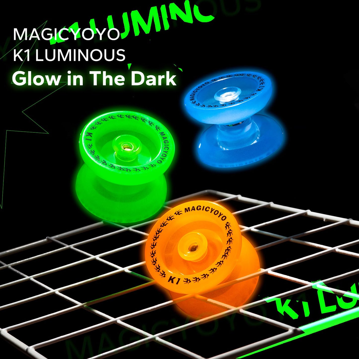 MAGICYOYO K1 Plus Glow Orange Yoyo – Beginner Responsive with Hubstacks